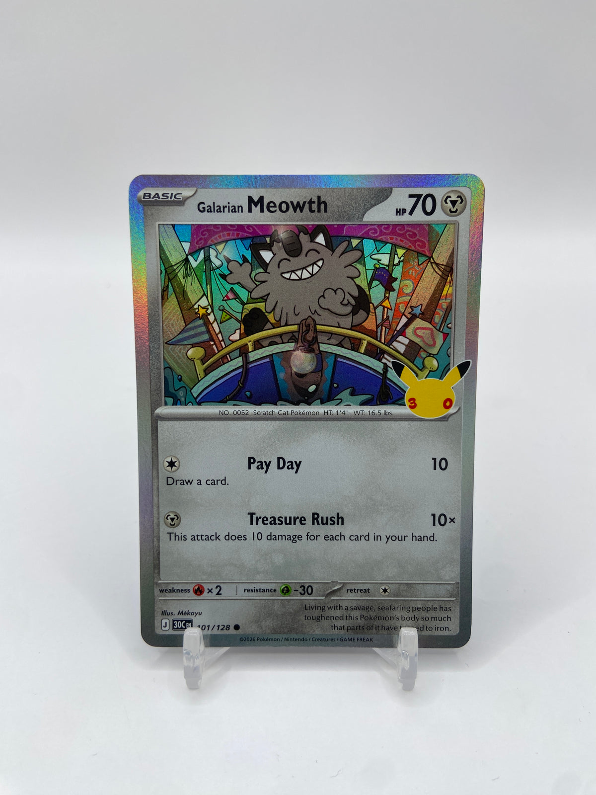 Galarian Meowth 30th Celebration 101/128