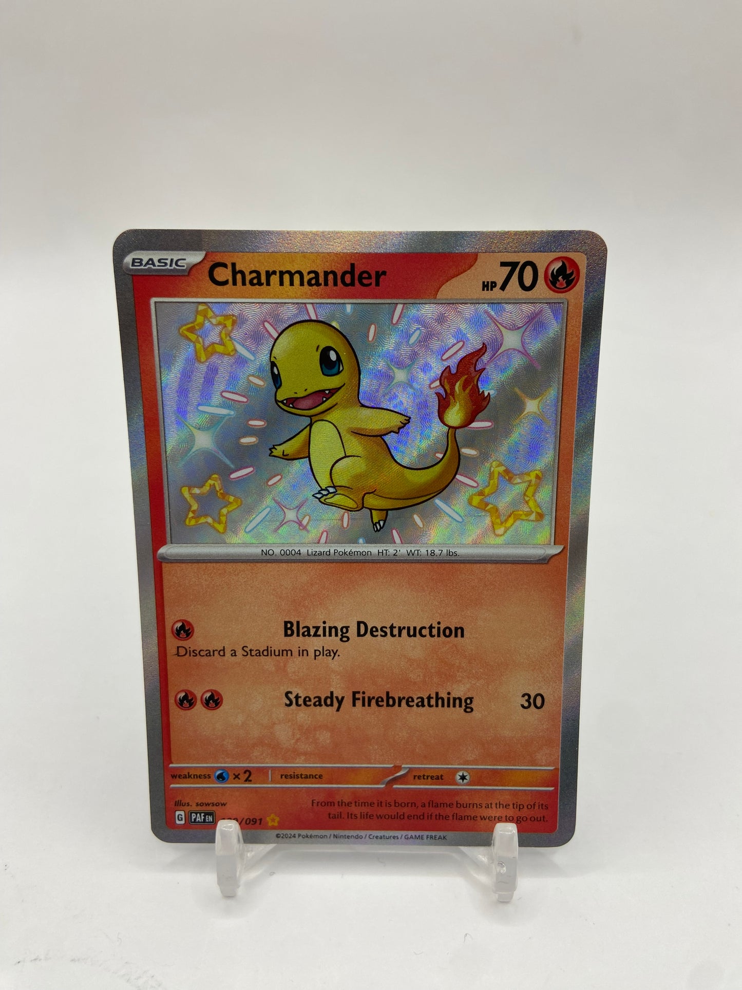 Charmander Shiny Holo Paldean Fates 109/091