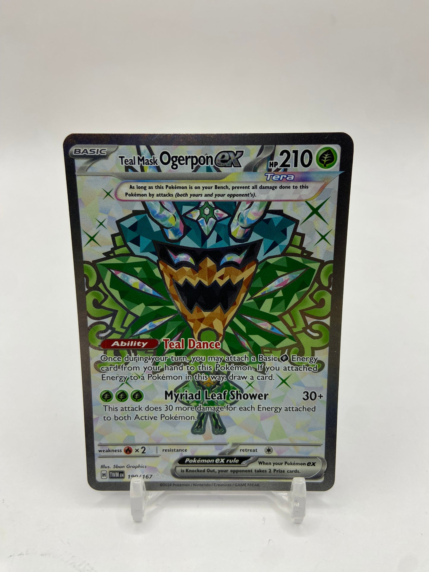 Teal Mask Ogerpon Ex Full Art Twilight Masquerade 190/167