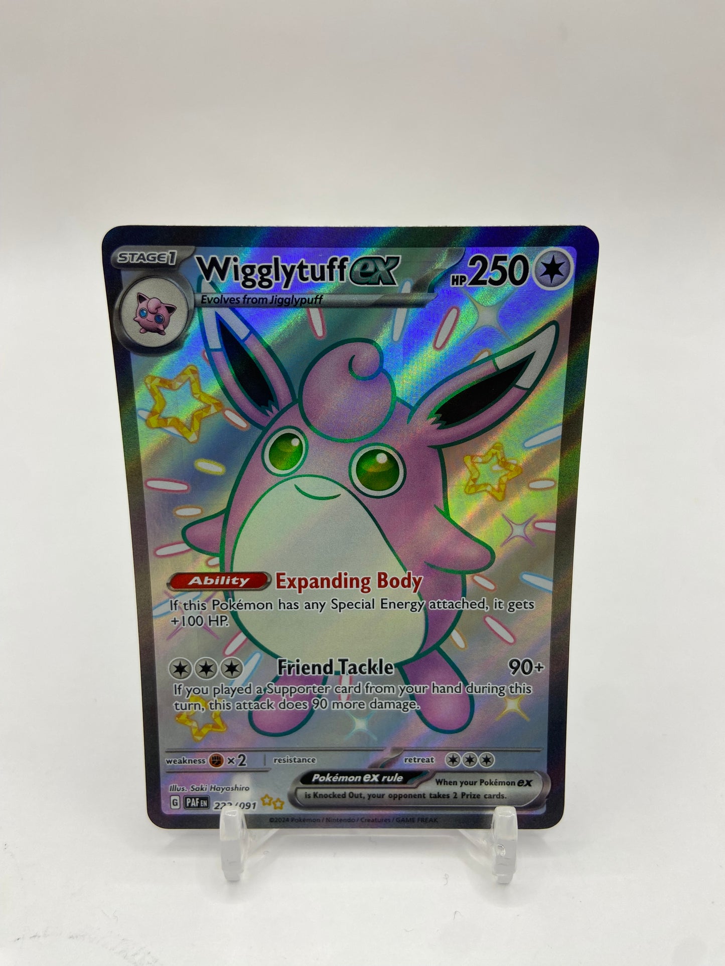 Wigglytuff Ex Full Art Shiny Paldean Fates 222/091