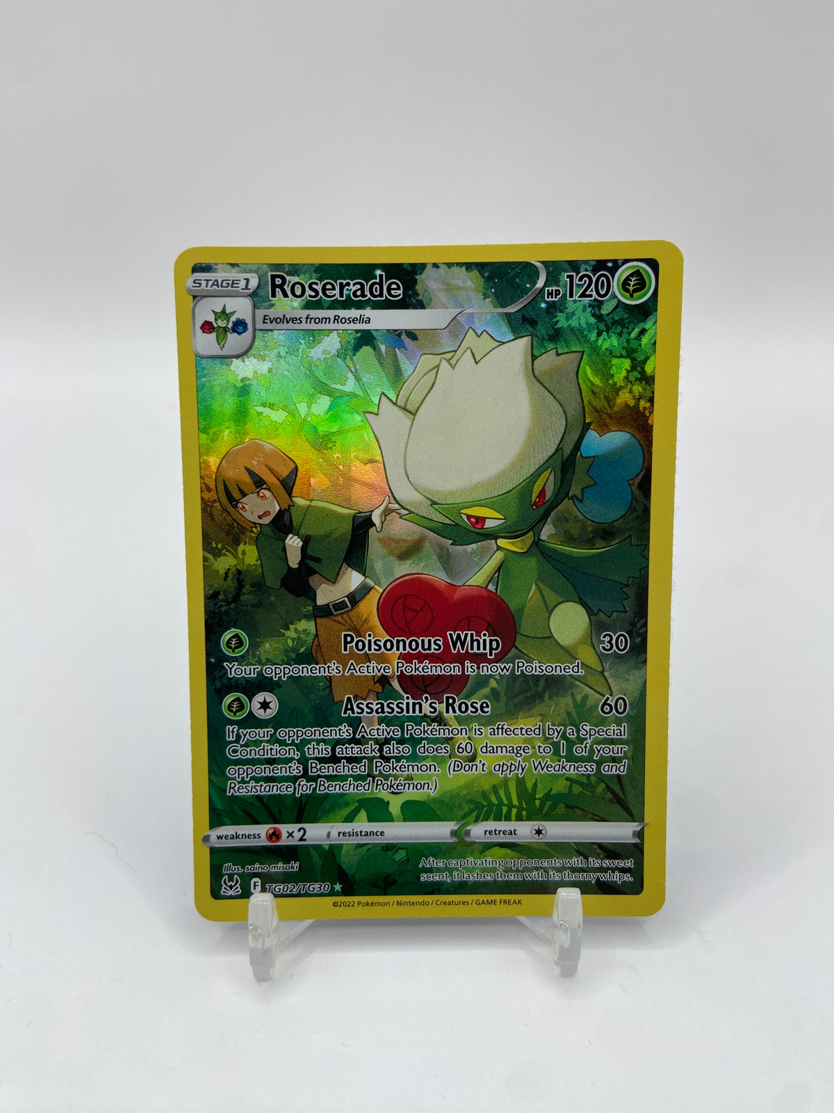 Roserade Art Rare Full Art Lost Origin TG02/TG30