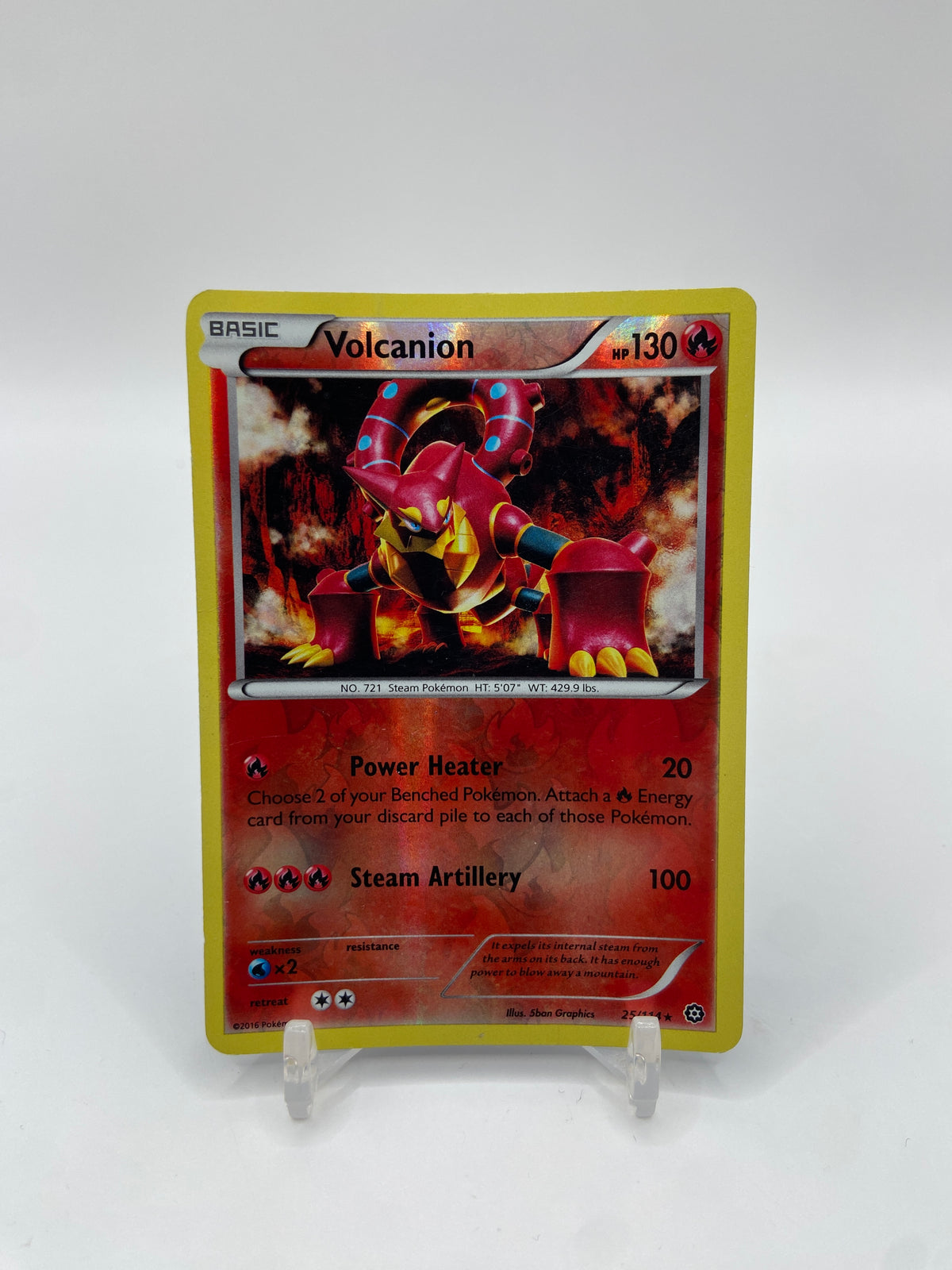 Volcanion Reverse Holo Rare Steam Siege 25/114