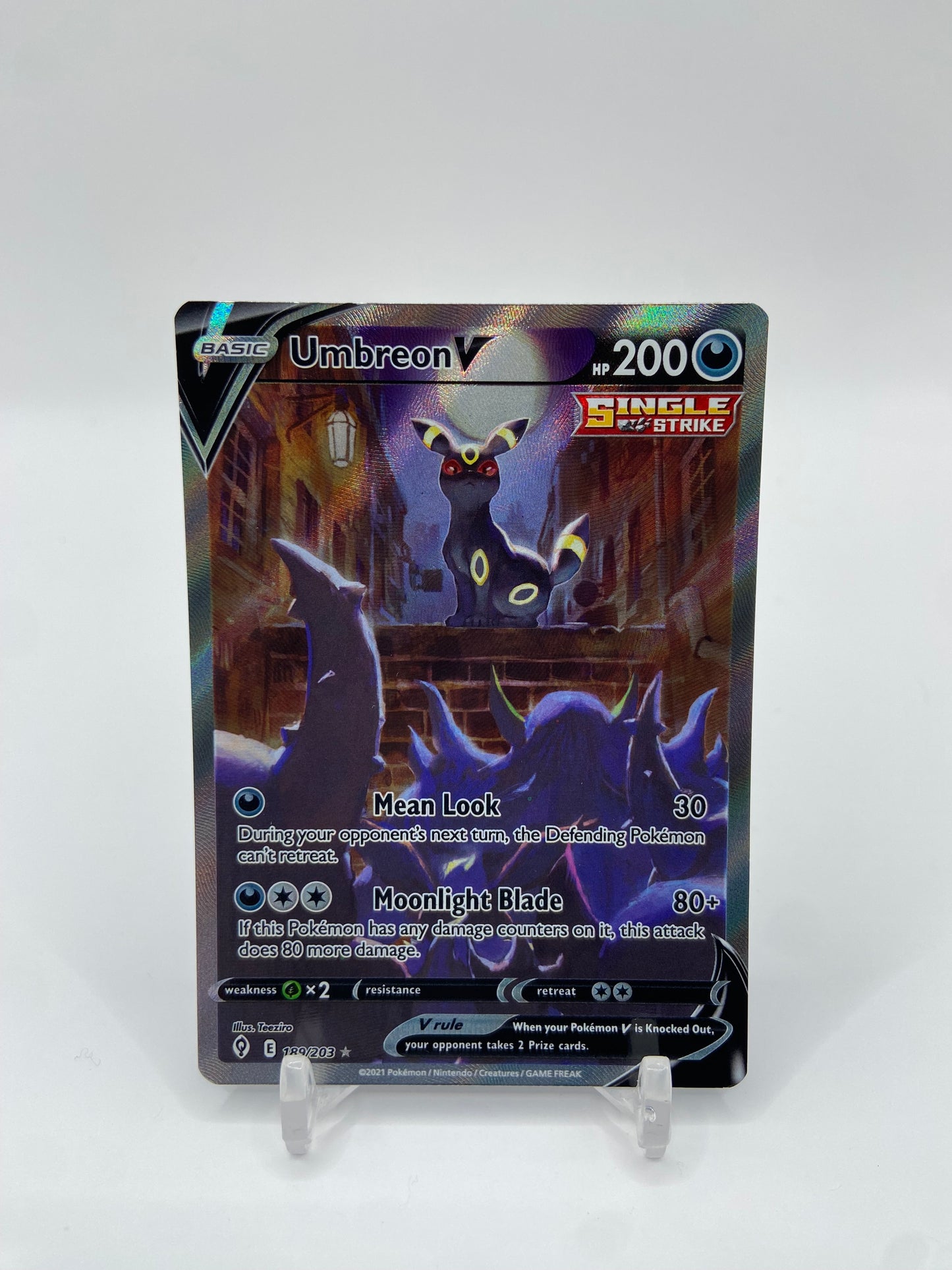 Umbreon V Alt Art Secret Rare Evolving Skies 189/203