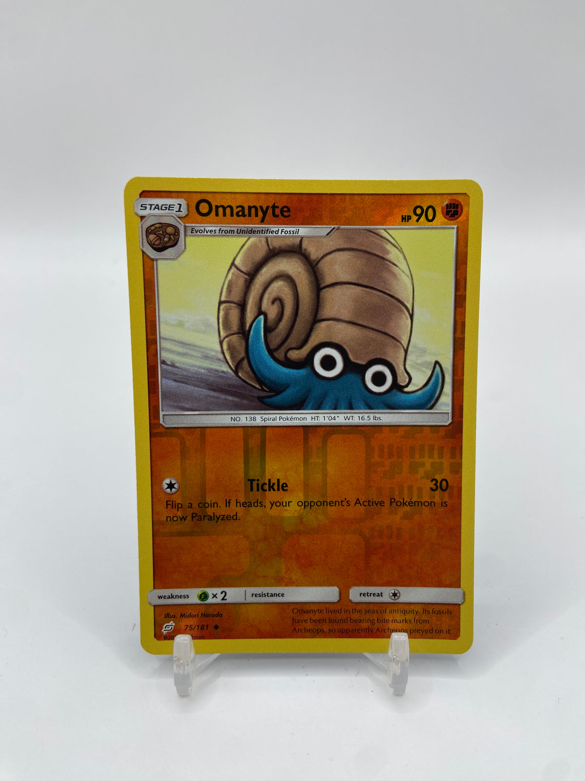Omanyte Reverse Holo Team Up 75/181