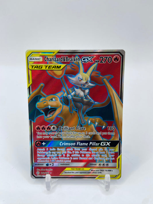 Charizard & Braixen Gx Full Art Cosmic Eclipse 212/236