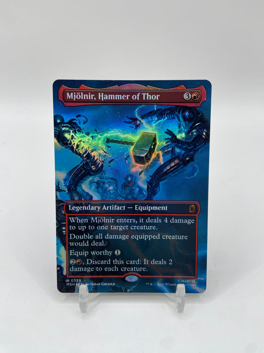 Mjolnir, Hammer of Thor Foil (Borderless) (0339) Marvel Super Heroes M 339