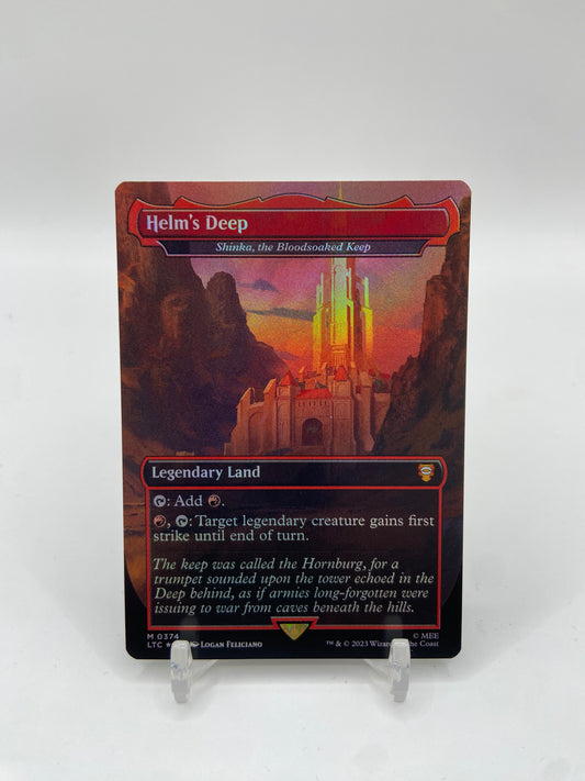 Helm's Deep - Shinka, the Bloodsoaked Keep Foil Commander: The Lord of the Rings: Tales of Middle-earth M 374