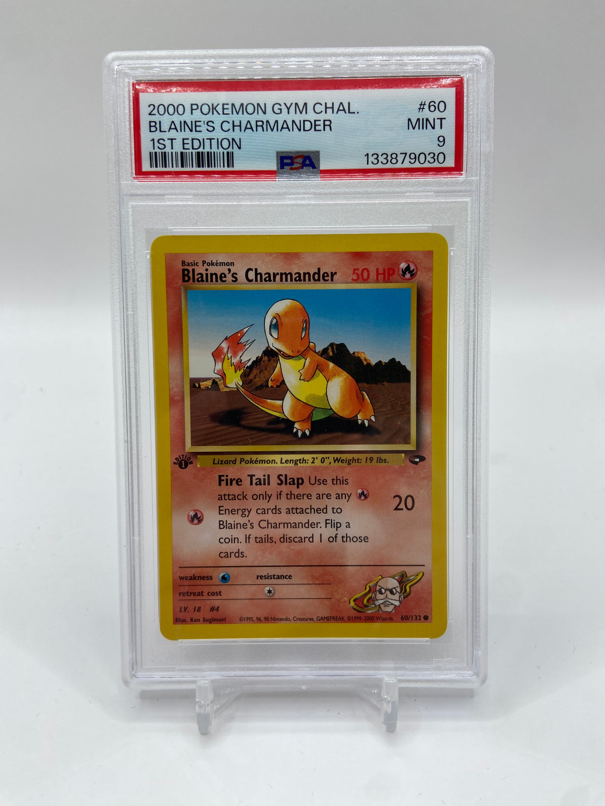 Blaine's Charmander 1st Edition Gym Challenge 60/132 PSA 9
