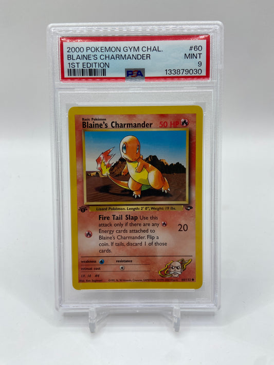 Blaine's Charmander 1st Edition Gym Challenge 60/132 PSA 9