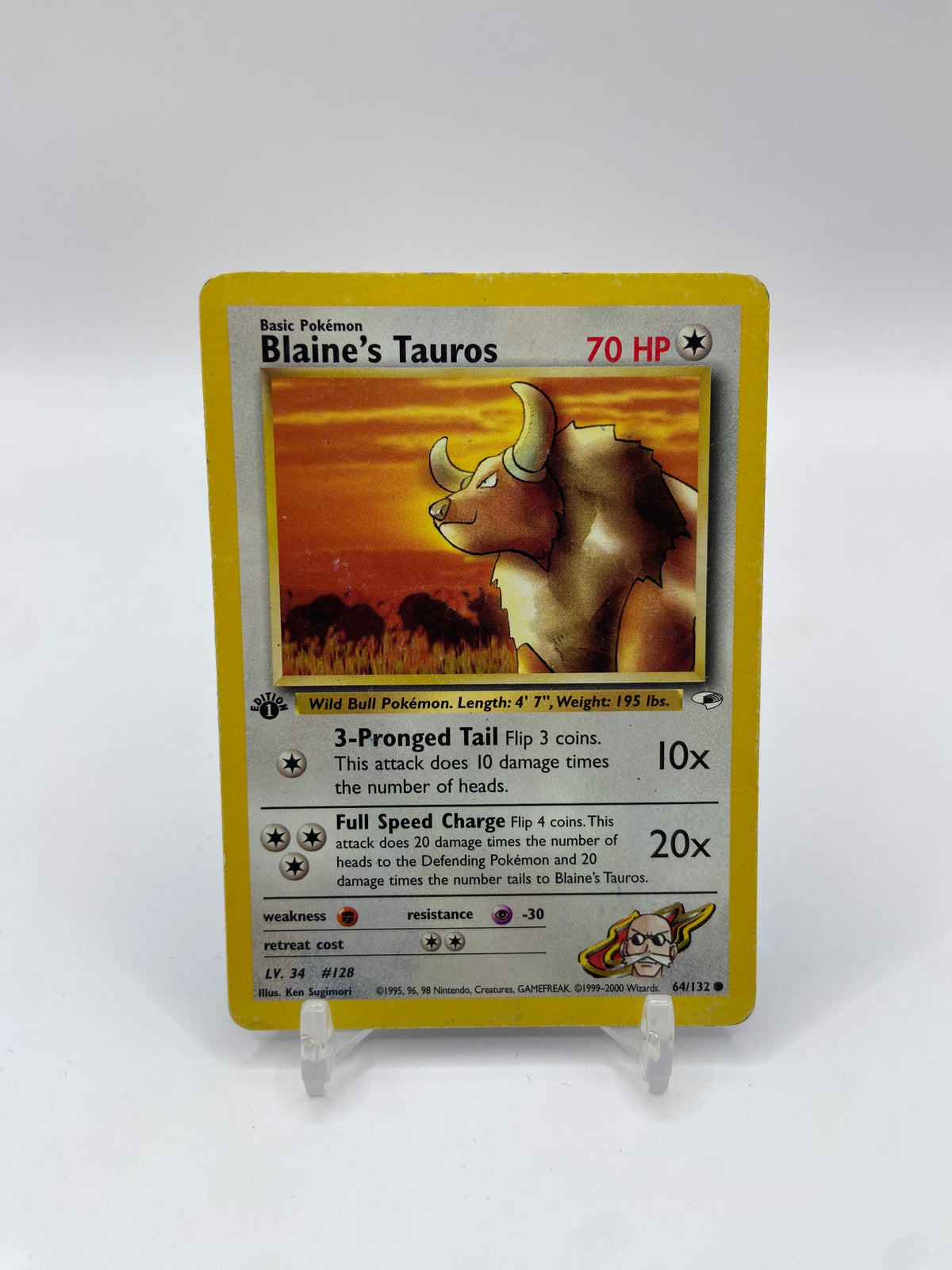 Blaine's Tauros 1st Edition Gym Heroes 64/132