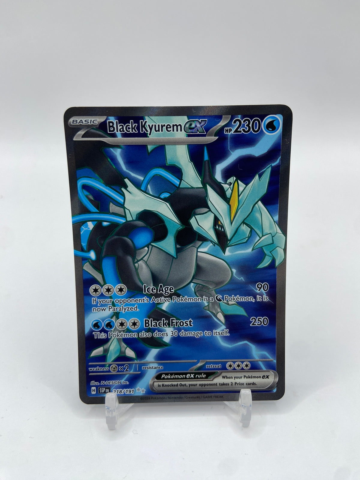 Black Kyurem ex Full Art Surging Sparks 218/191