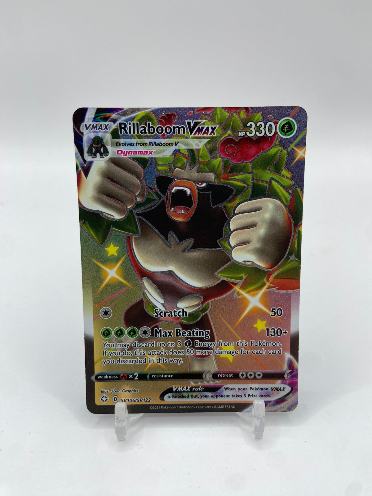 Rillaboom VMAX Shiny Full Art Shining Fates SV106/SV122