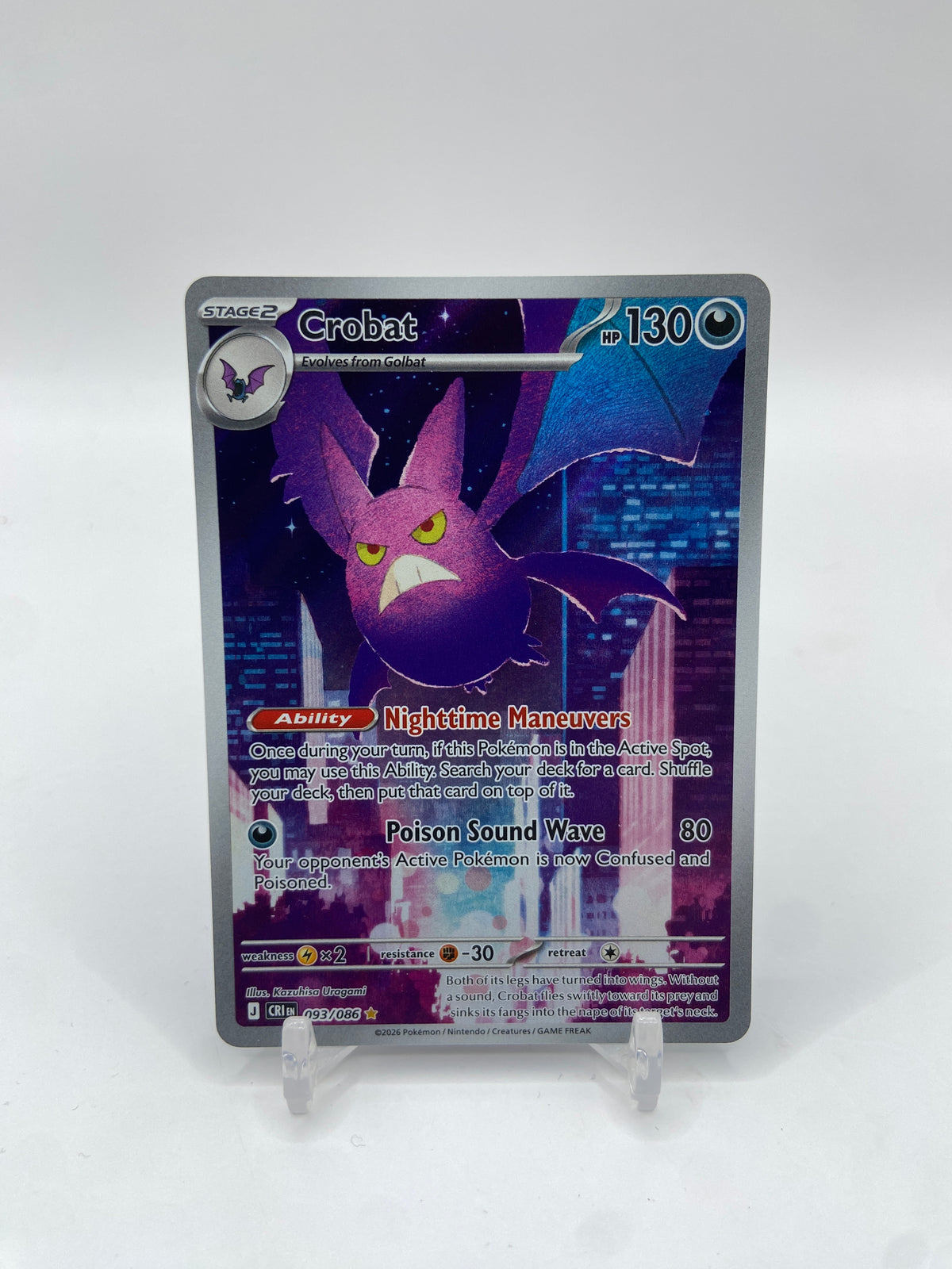 Crobat Art Rare Full Art Chaos Rising  093/086