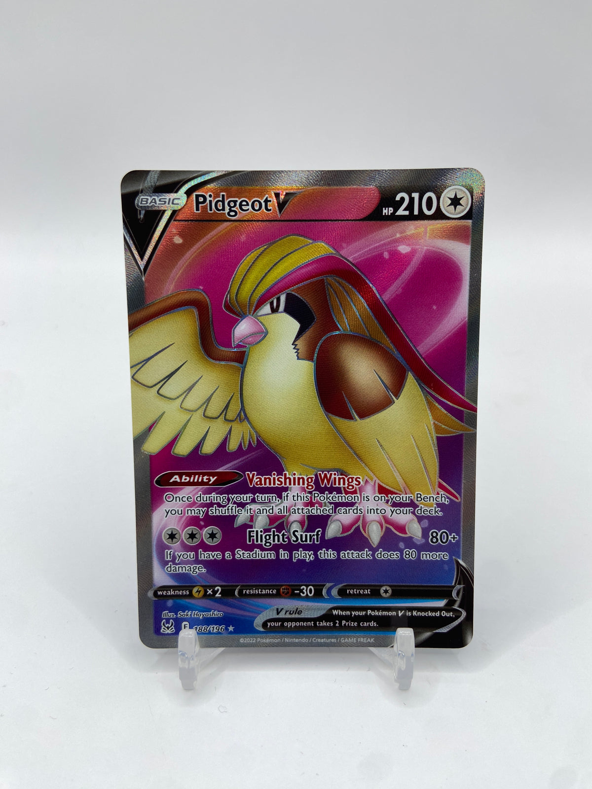 Pidgeot V (Full Art) Lost Origin 188/196