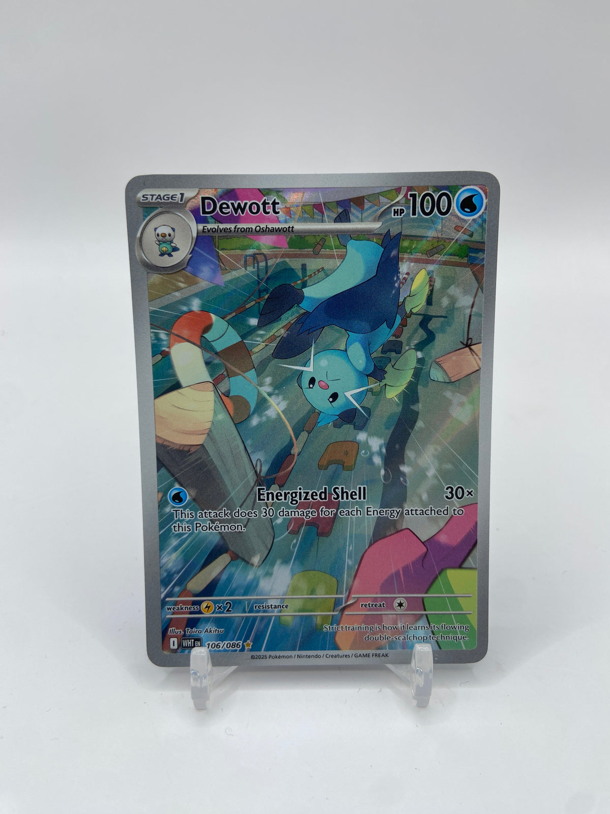 Dewott Art Rare Full Art White Flare 106/086