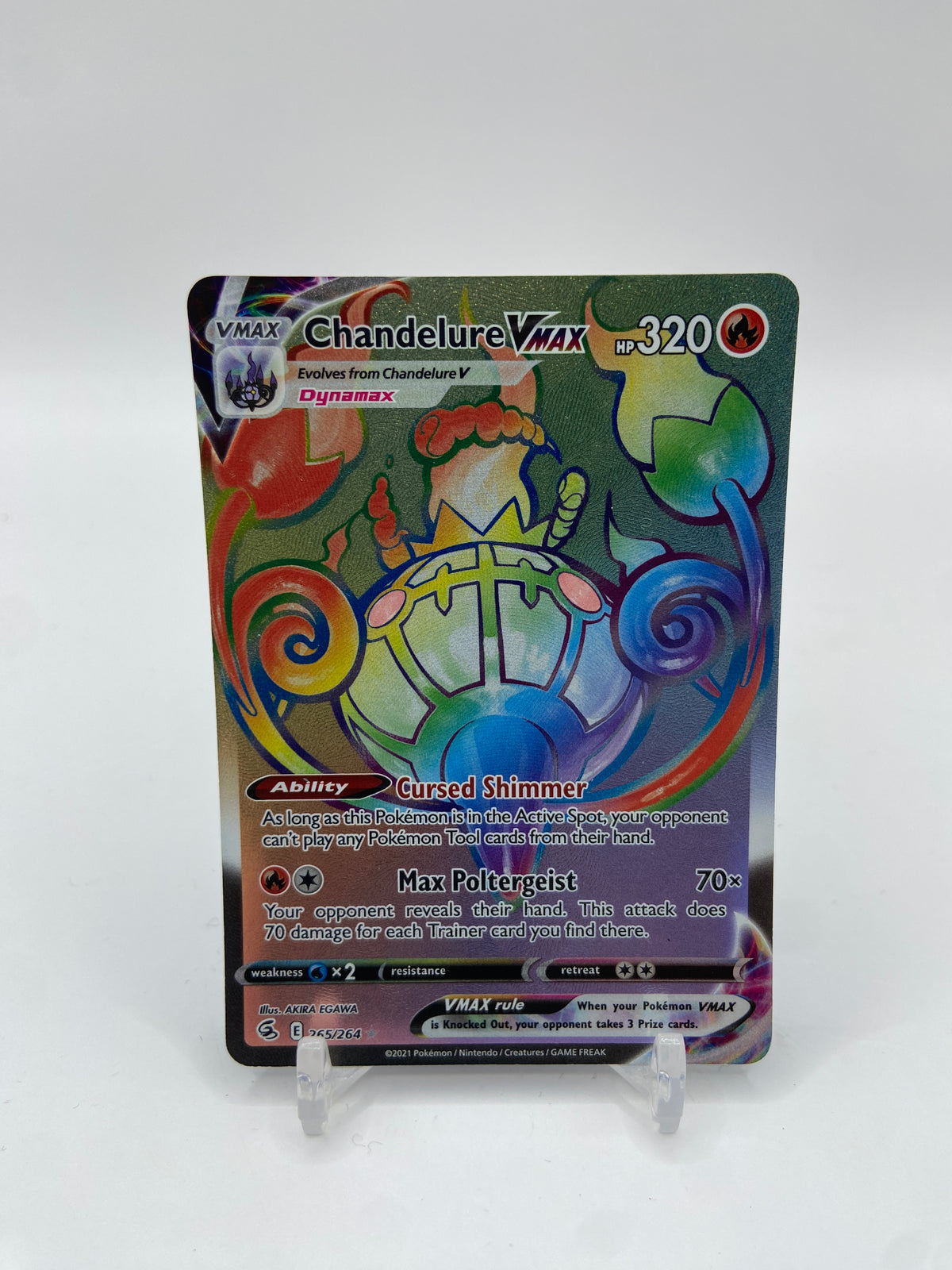 Chandelure VMAX Rainbow Secret Rare Fusion Strike 265/264