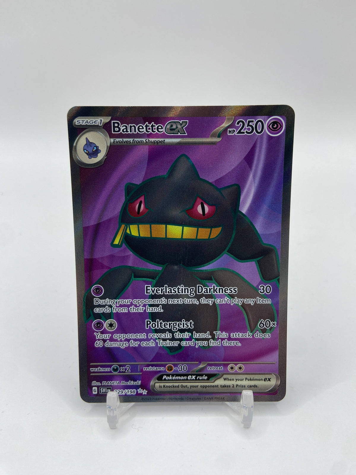Banette ex Full Art Scarlet & Violet Base Set 229/198