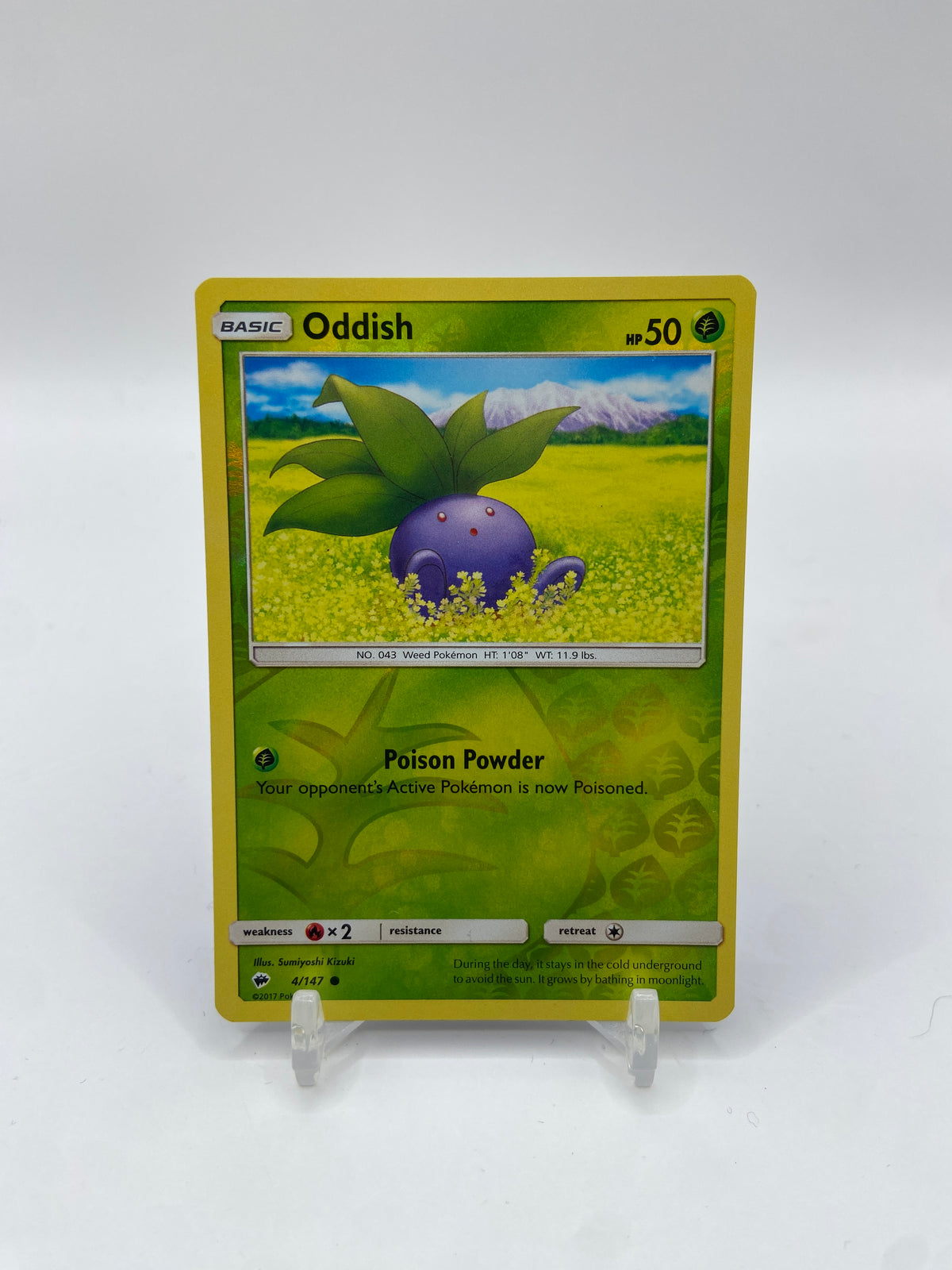 Oddish Reverse Holo Burning Shadows 4/147