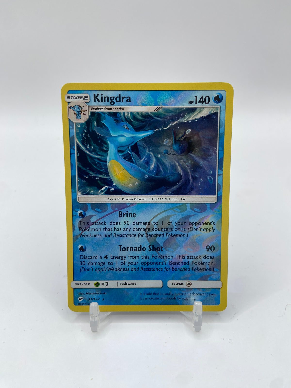 Kingdra Reverse Holo Rare Burning Shadows 31/147