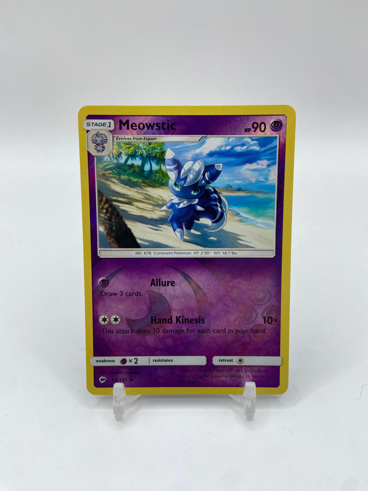 Meowstic Reverse Holo Rare Burning Shadows 60/147