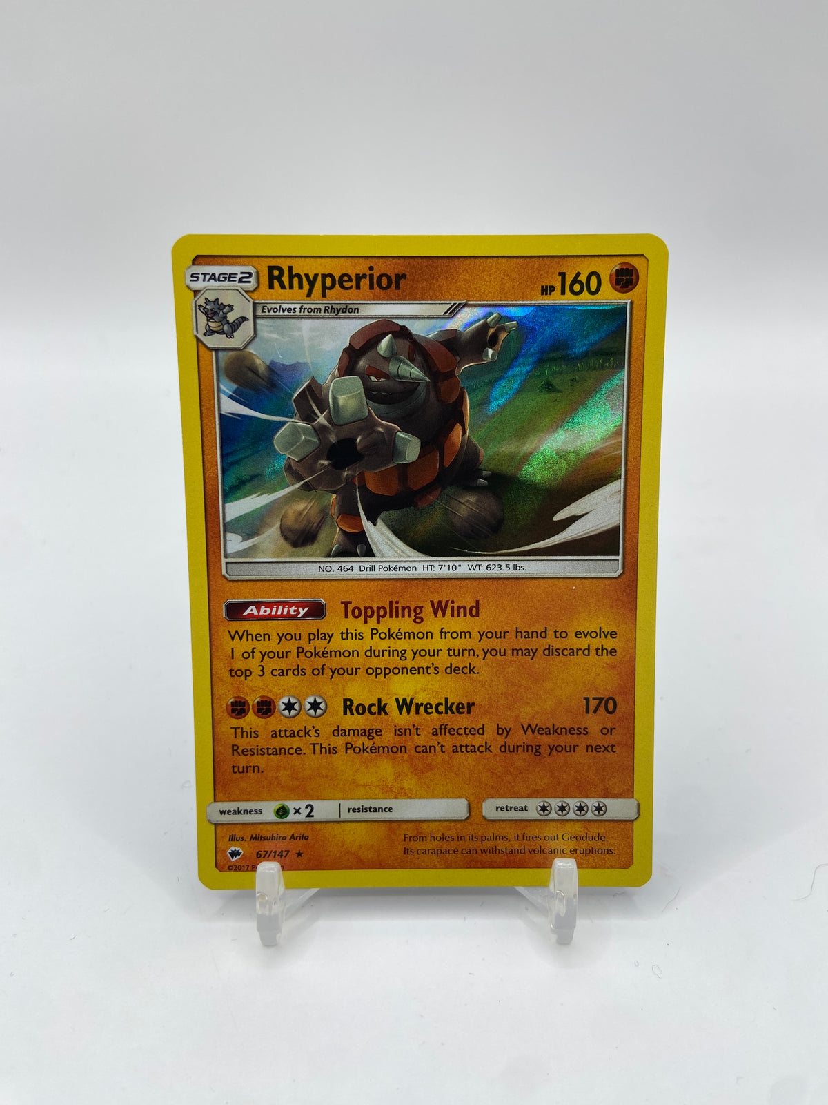 Rhyperior Holo Burning Shadows 67/147