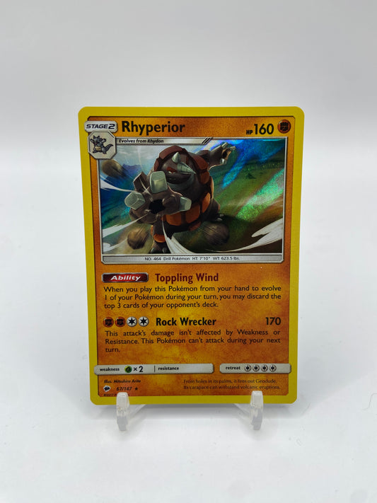 Rhyperior Holo Burning Shadows 67/147