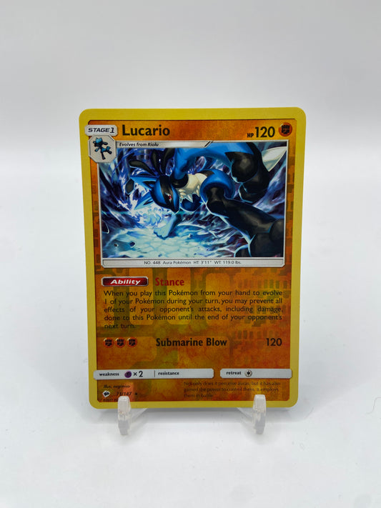 Lucario Reverse Holo Rare Burning Shadows 71/147