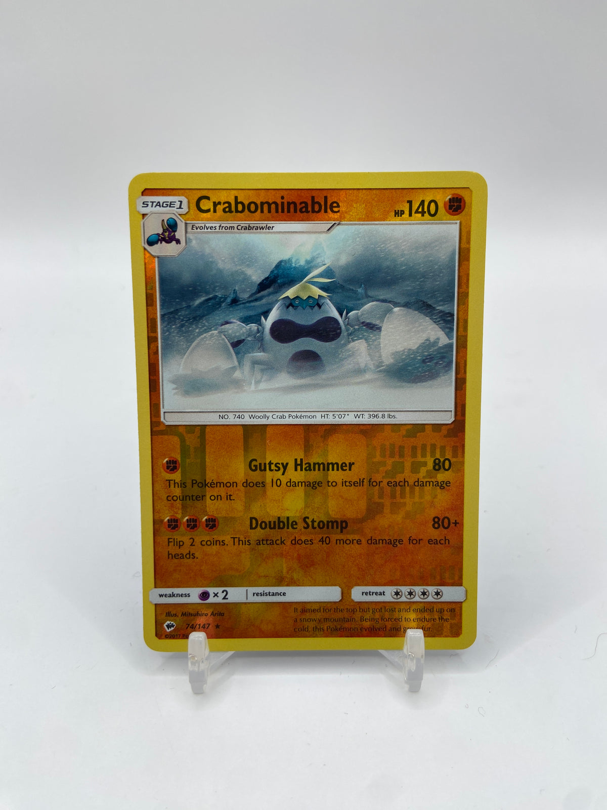 Crabominable Reverse Holo Rare Burning Shadows 74/147