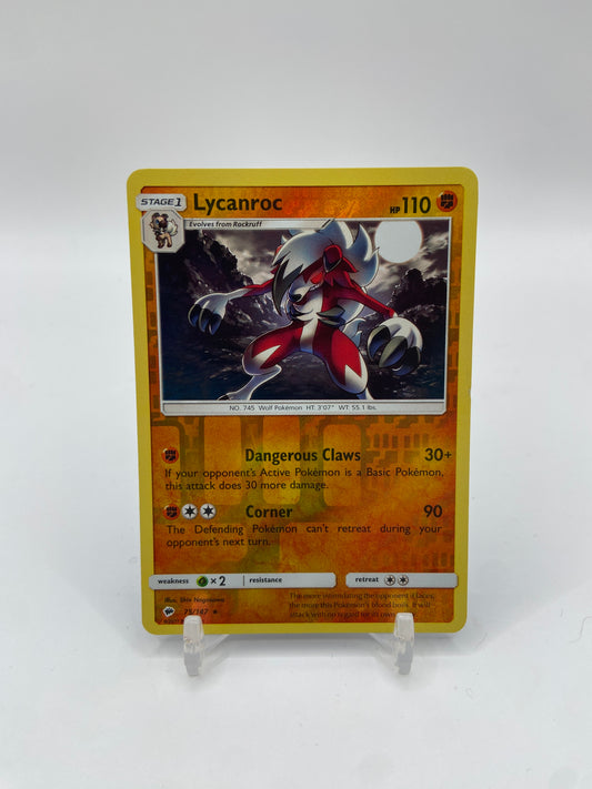 Lycanroc Reverse Holo Rare Burning Shadows 75/147
