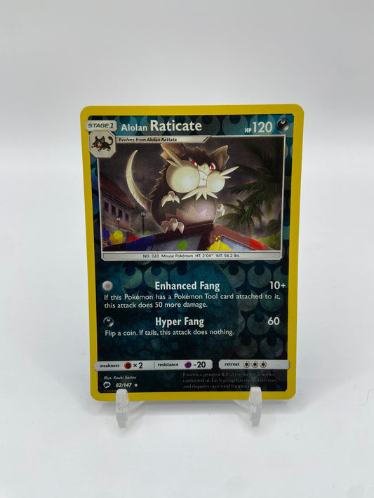 Alolan Raticate Reverse Holo Rare Burning Shadows  82/147