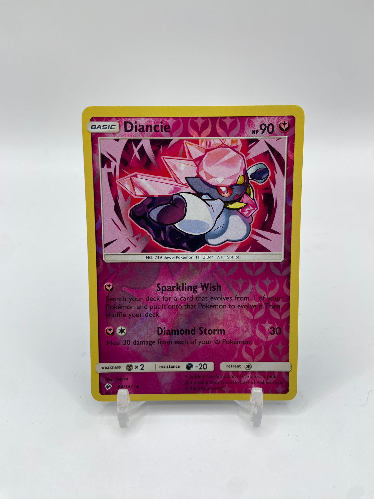 Diancie Reverse Holo Rare Burning Shadows 94/147