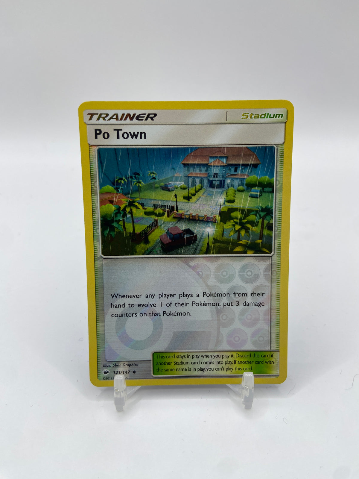 Po Town Reverse Holo Burning Shadows 121/147