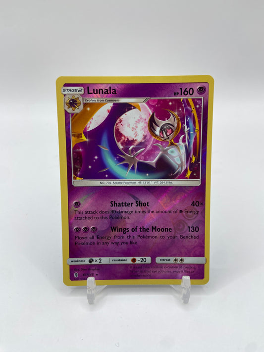 Lunala Reverse Holo Rare Guardians Rising 61/145