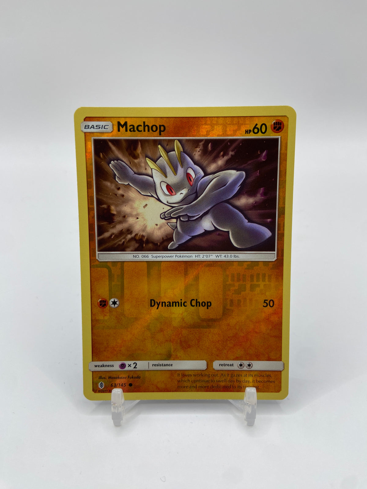 Machop Reverse Holo Guardians Rising 63/145