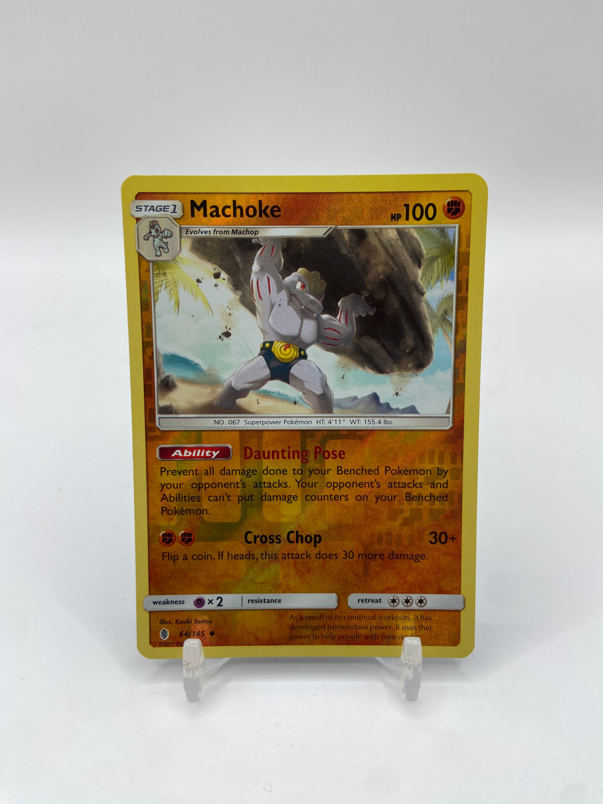 Machoke Reverse Holo Guardians Rising 64/145