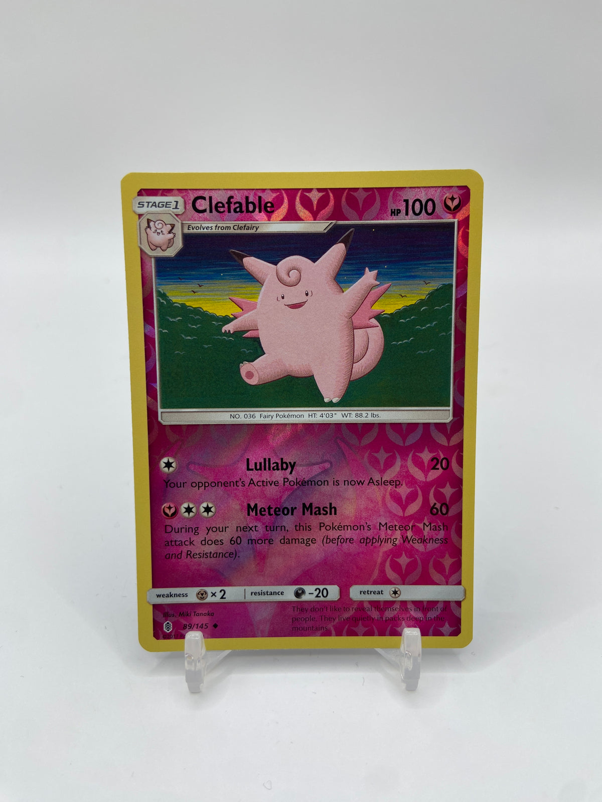 Clefable Reverse Holo Guardians Rising 89/145
