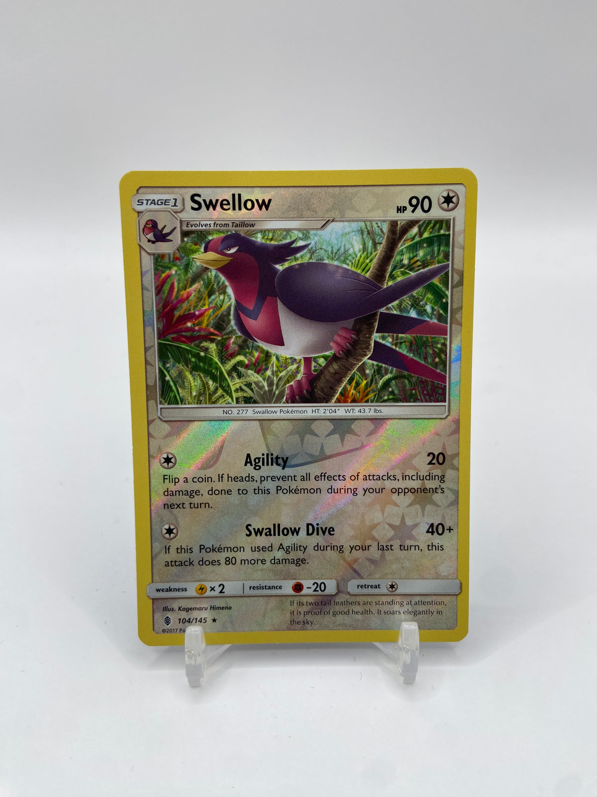 Swellow Reverse Holo Rare Guardians Rising 104/145