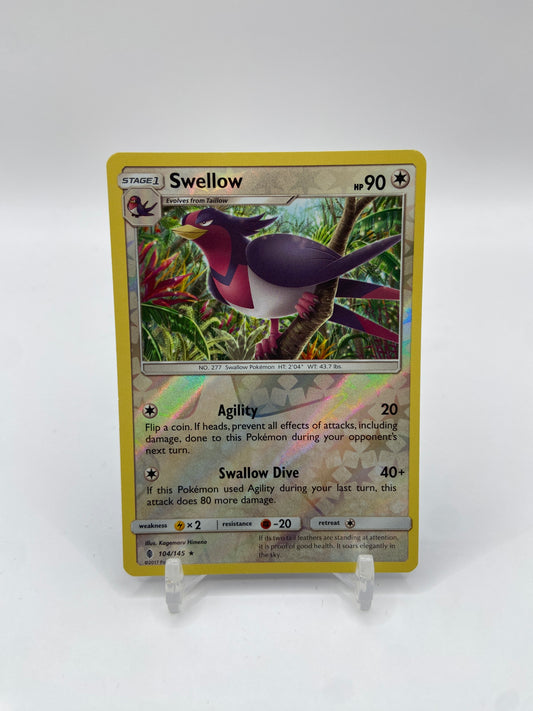 Swellow Reverse Holo Rare Guardians Rising 104/145