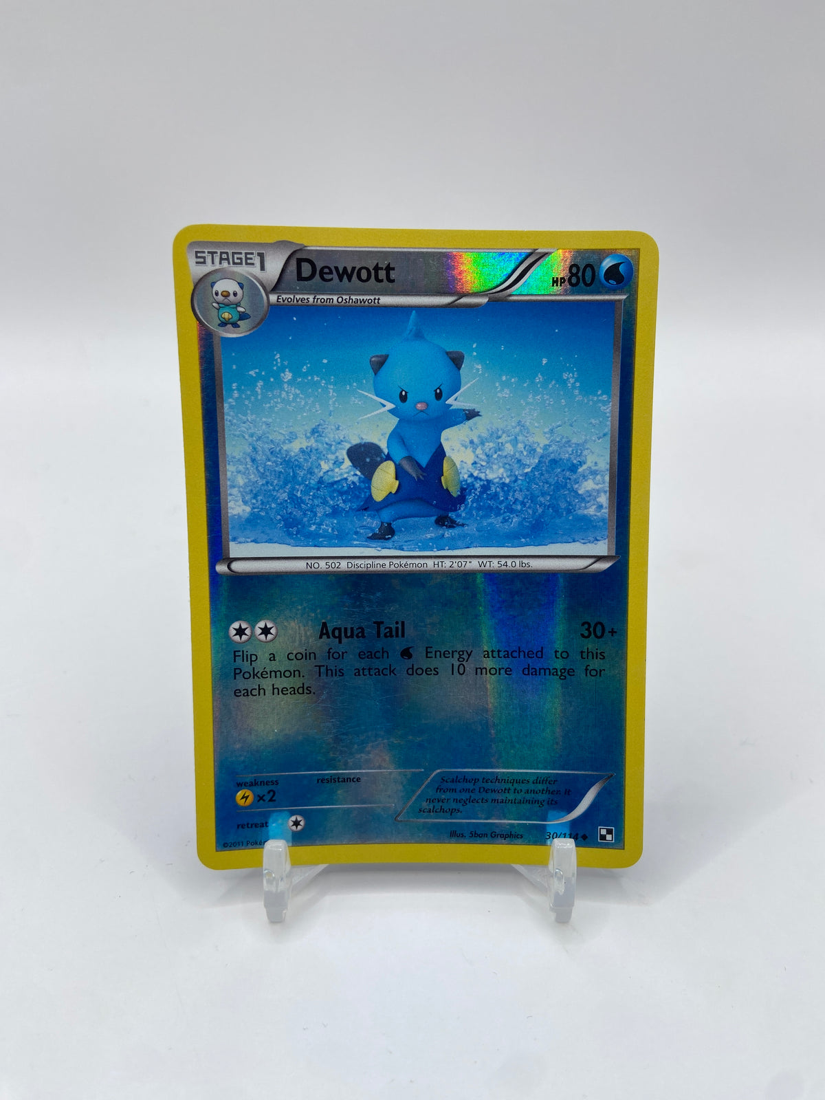 Dewott Reverse Holo Black and White 30/114