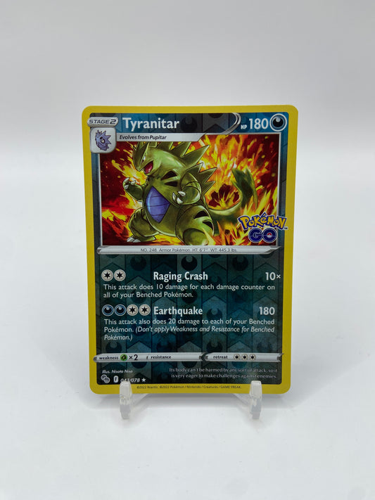 Tyranitar Reverse Holo Rare Pokemon Go 043/078