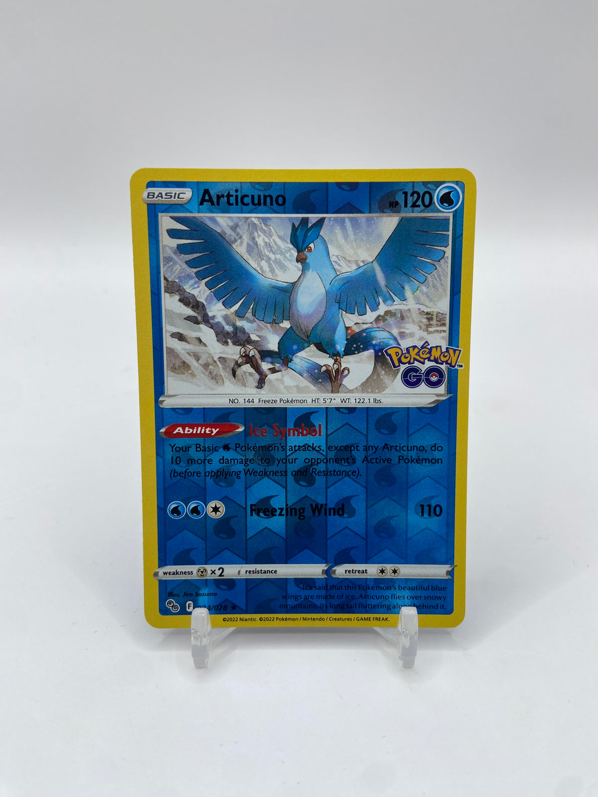 Articuno Reverse Holo Rare Pokemon Go 024/078