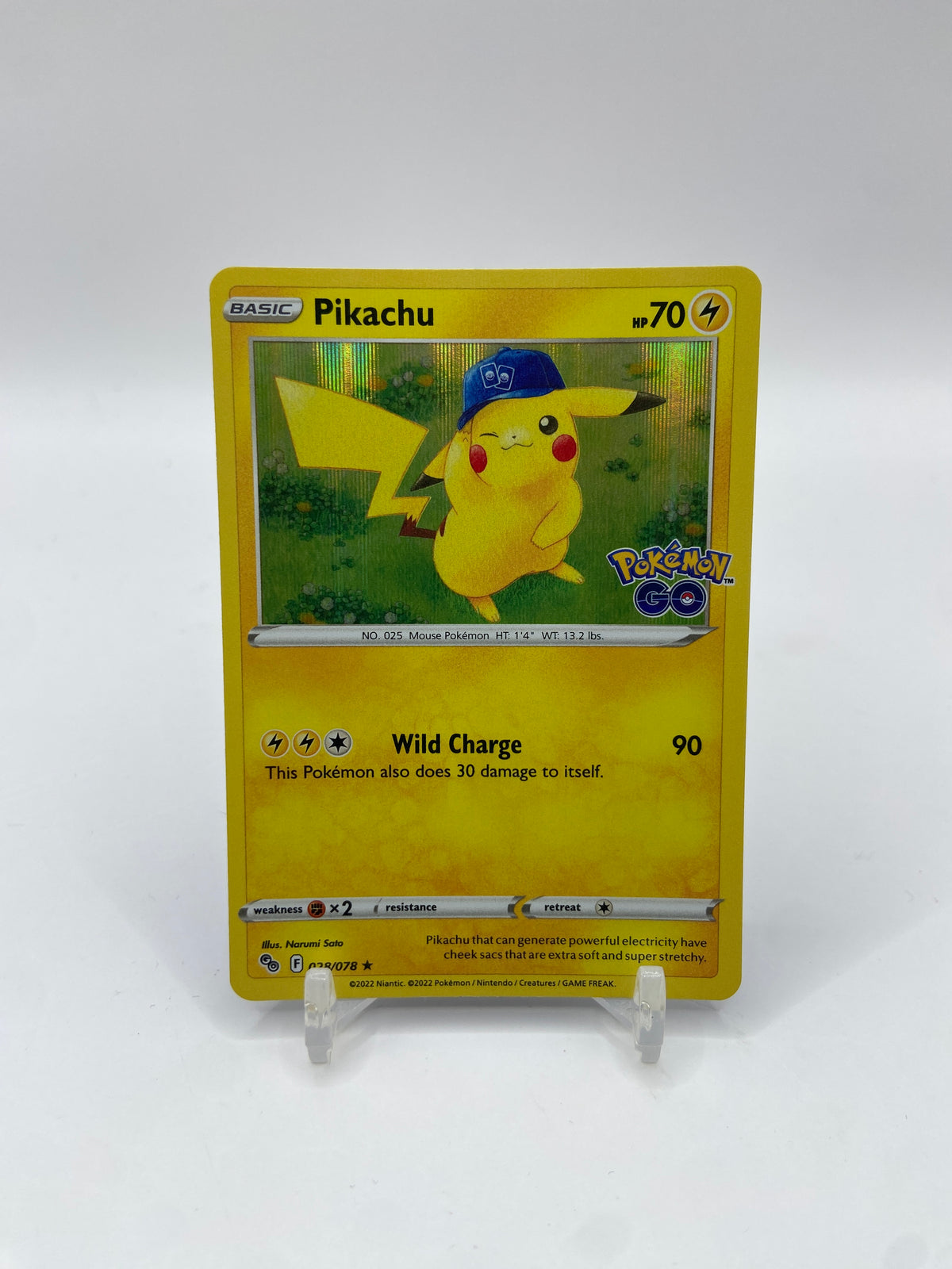 Pikachu Holo Pokemon Go 028/078