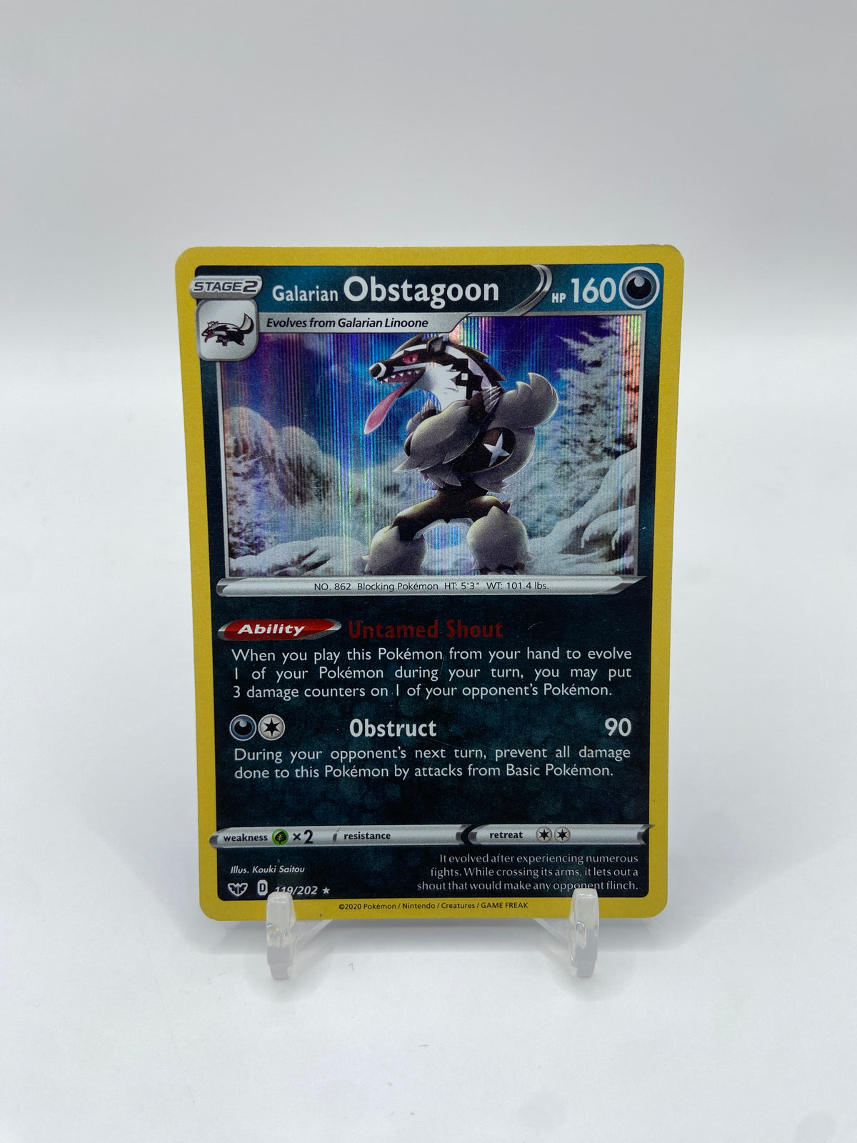 Galarian Obstagoon Holo Sword & Shield Base Set  119/202
