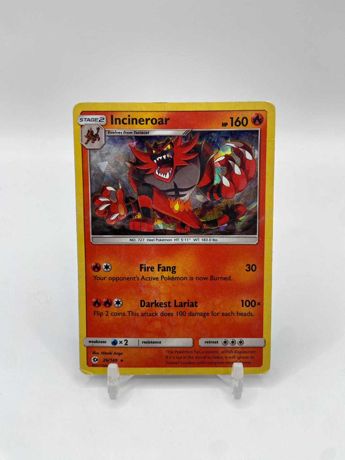 Incineroar (Cracked Ice Holo) Deck Exclusives 026/149