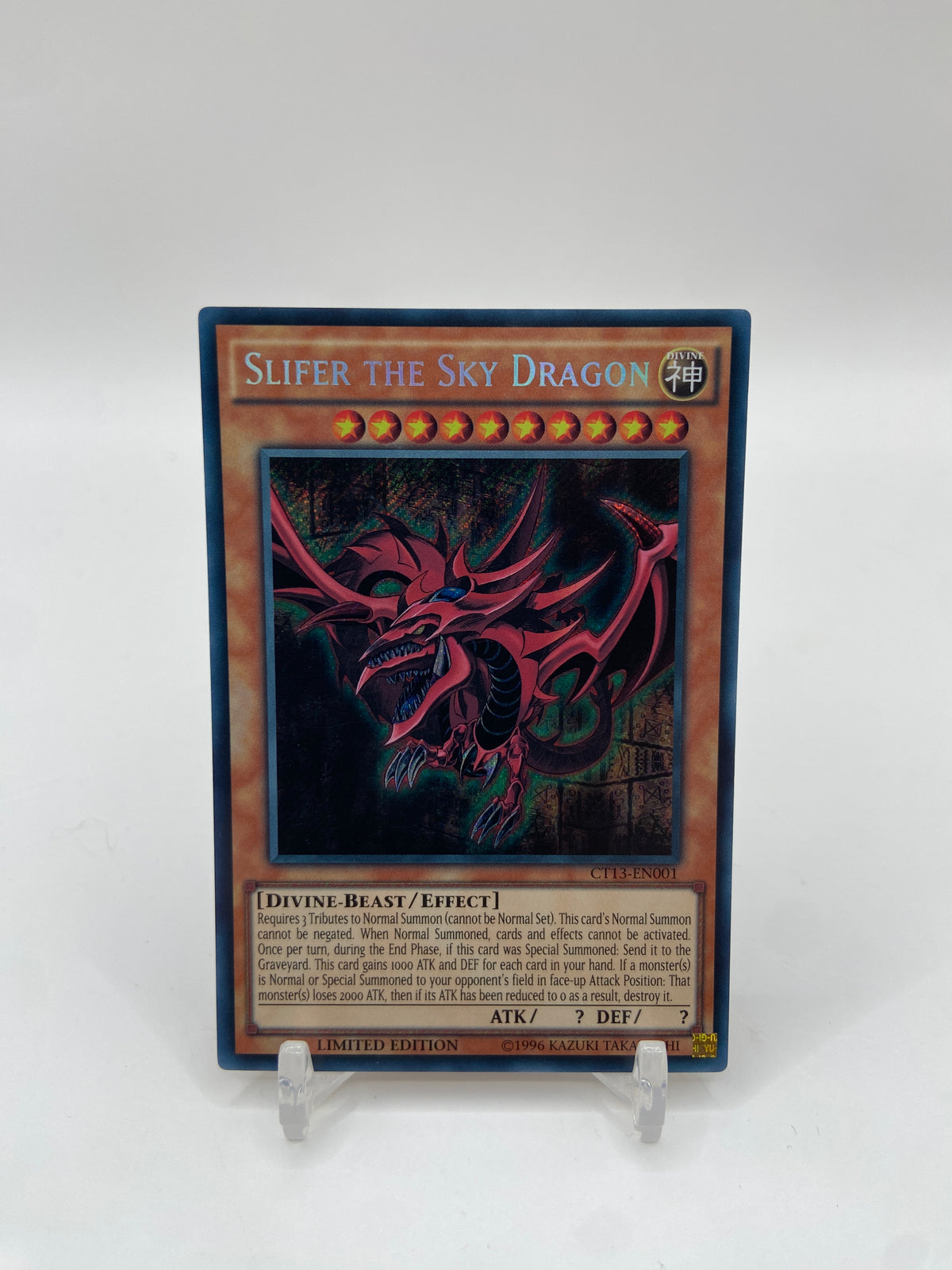 Slifer the Sky Dragon Secret Rare 2016 Mega-Tins  CT13-EN001
