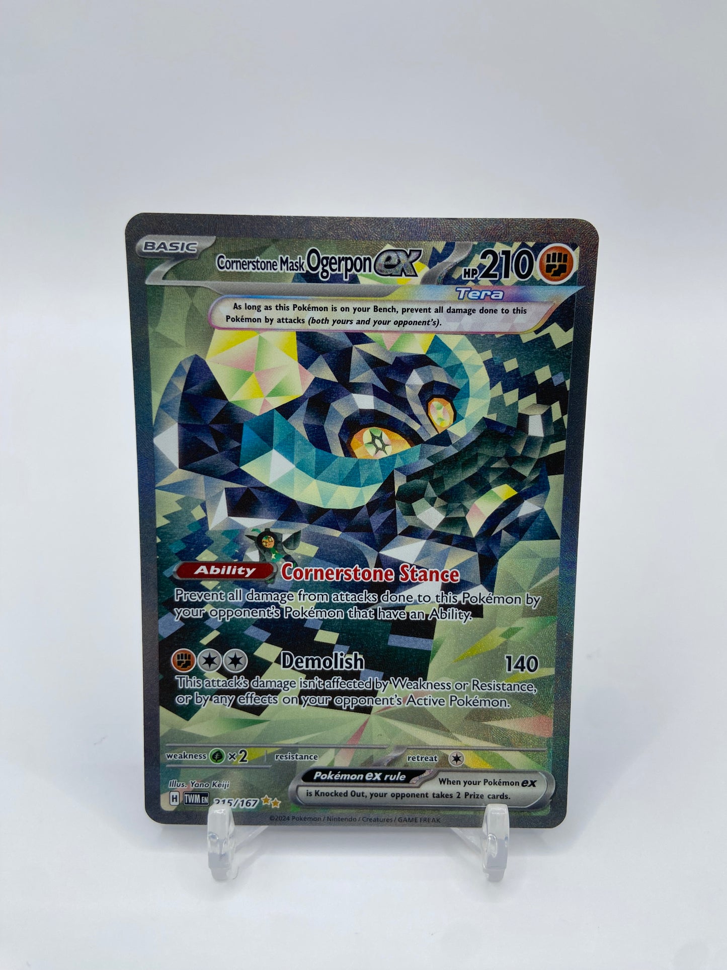 Cornerstone Mask Ogerpon Ex Alt Art Secret Rare Twilight Masquerade 215/167