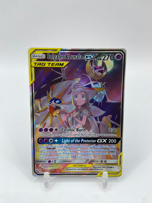 Solgaleo & Lunala Gx Alt Art Secret Rare Cosmic Eclipse 216/236
