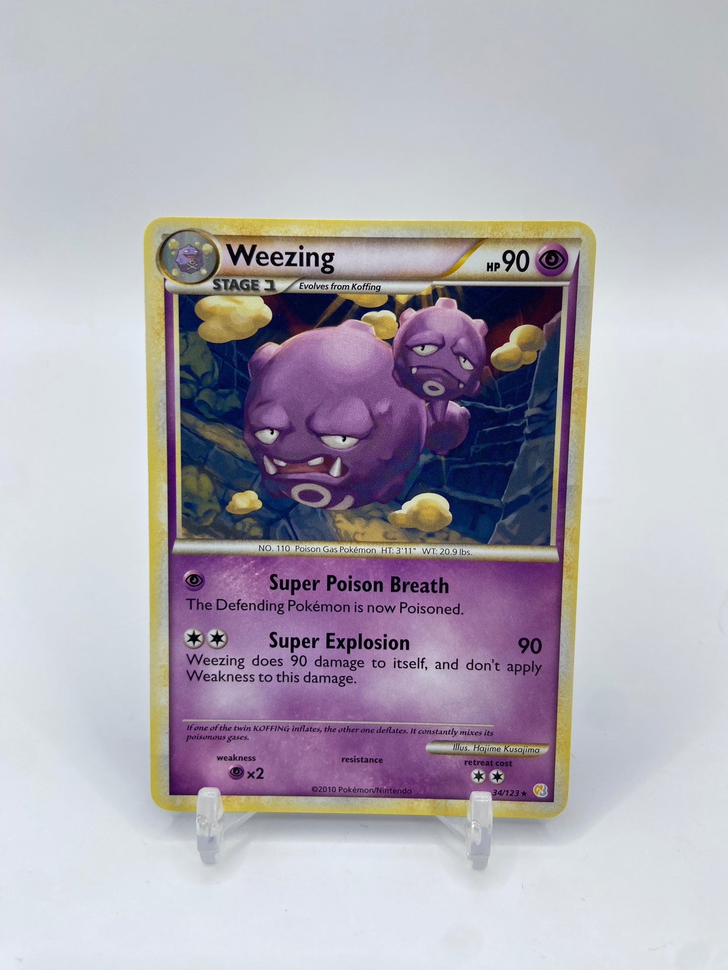 Weezing Rare Heart Gold Soul Silver 34/123