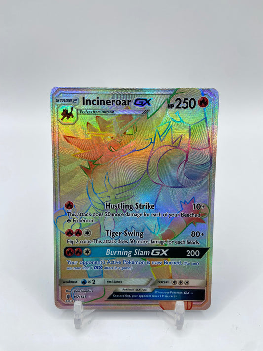 Incineroar Gx Rainbow Secret Rare Guardians Rising 147/145