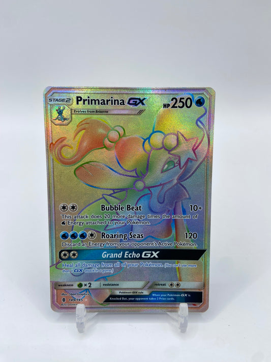 Primarina Gx Rainbow Secret Rare Guardians Rising 149/145